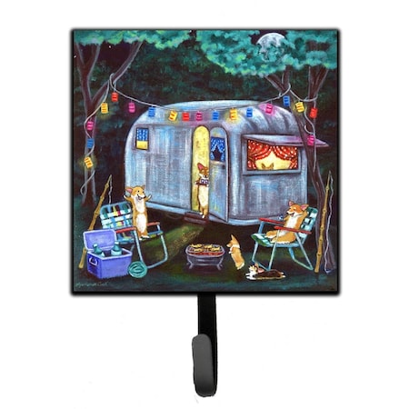 Jensendistributionservices Corgi Glamping Fish Tales Trailer Leash or Key Holder MI1713309